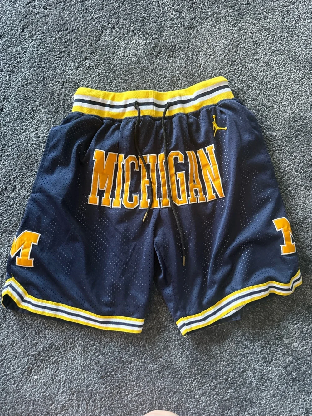 Just Don Michigan Wolverines shorts, x Jordan, size small